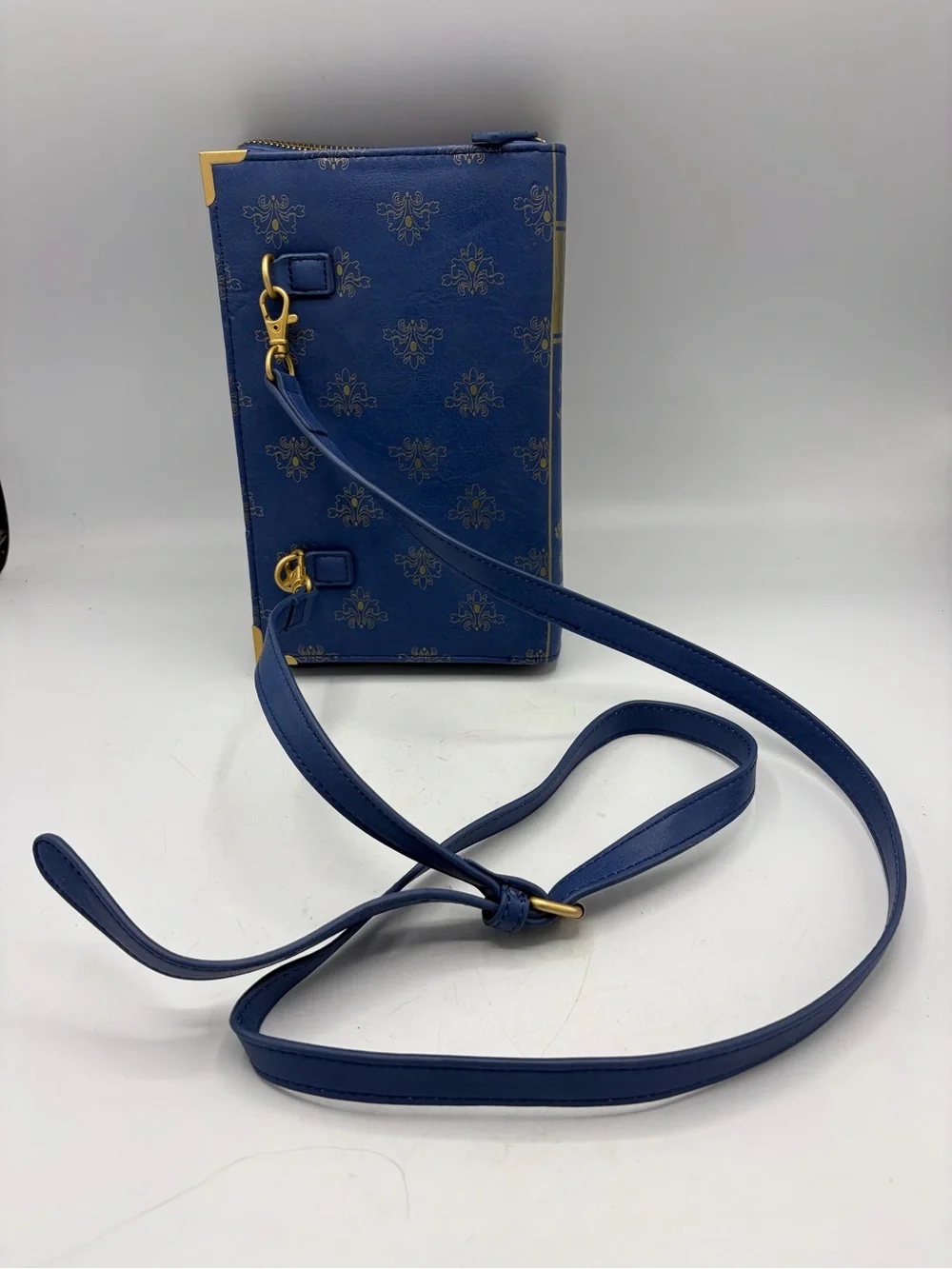 Beauty and the Beast Blue Illustrated Crossbody Bag